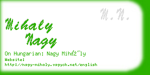 mihaly nagy business card